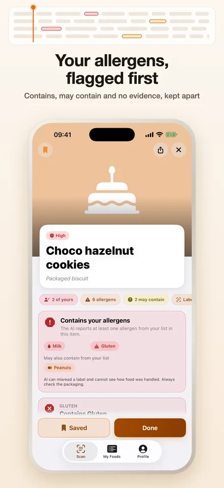 Tracewise: Allergen Scanner screenshot 1