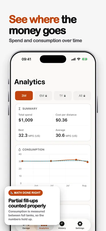 Garagio Fuel & Service Costs screenshot 3