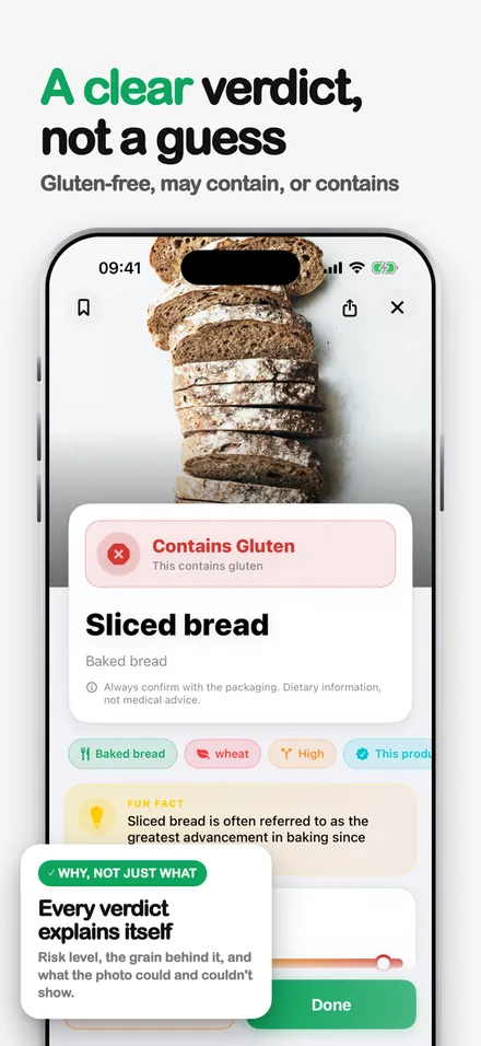 GlutenLens Gluten Content AI screenshot 3