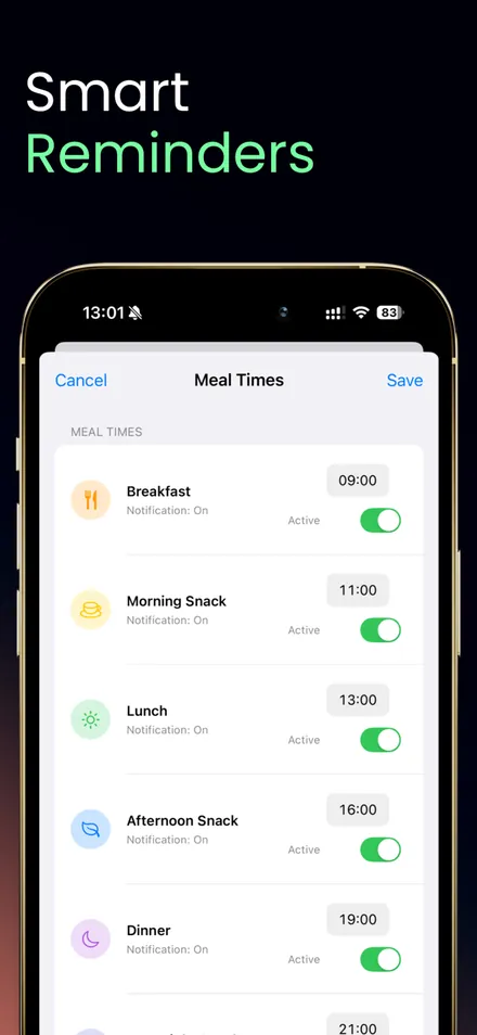 Simplio Meal Reminder screenshot 2