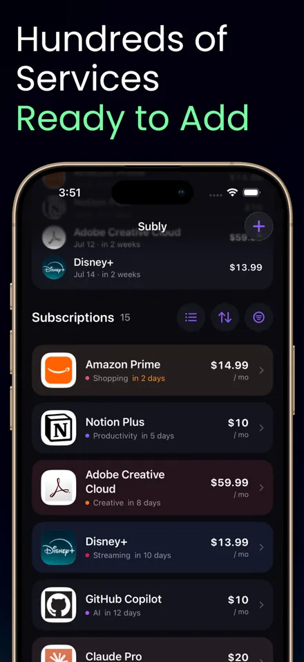 Subly Tracker: Subscriptions screenshot 4