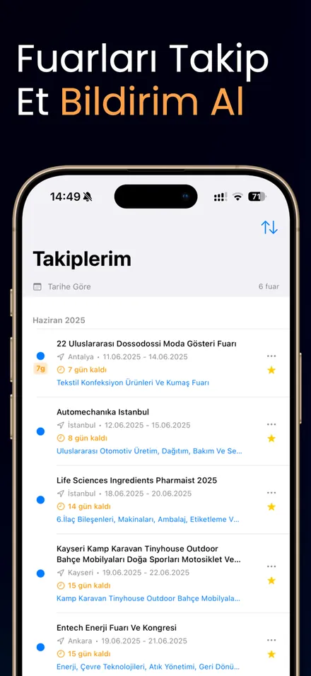 Turkiye Fuar Takvimi screenshot 5
